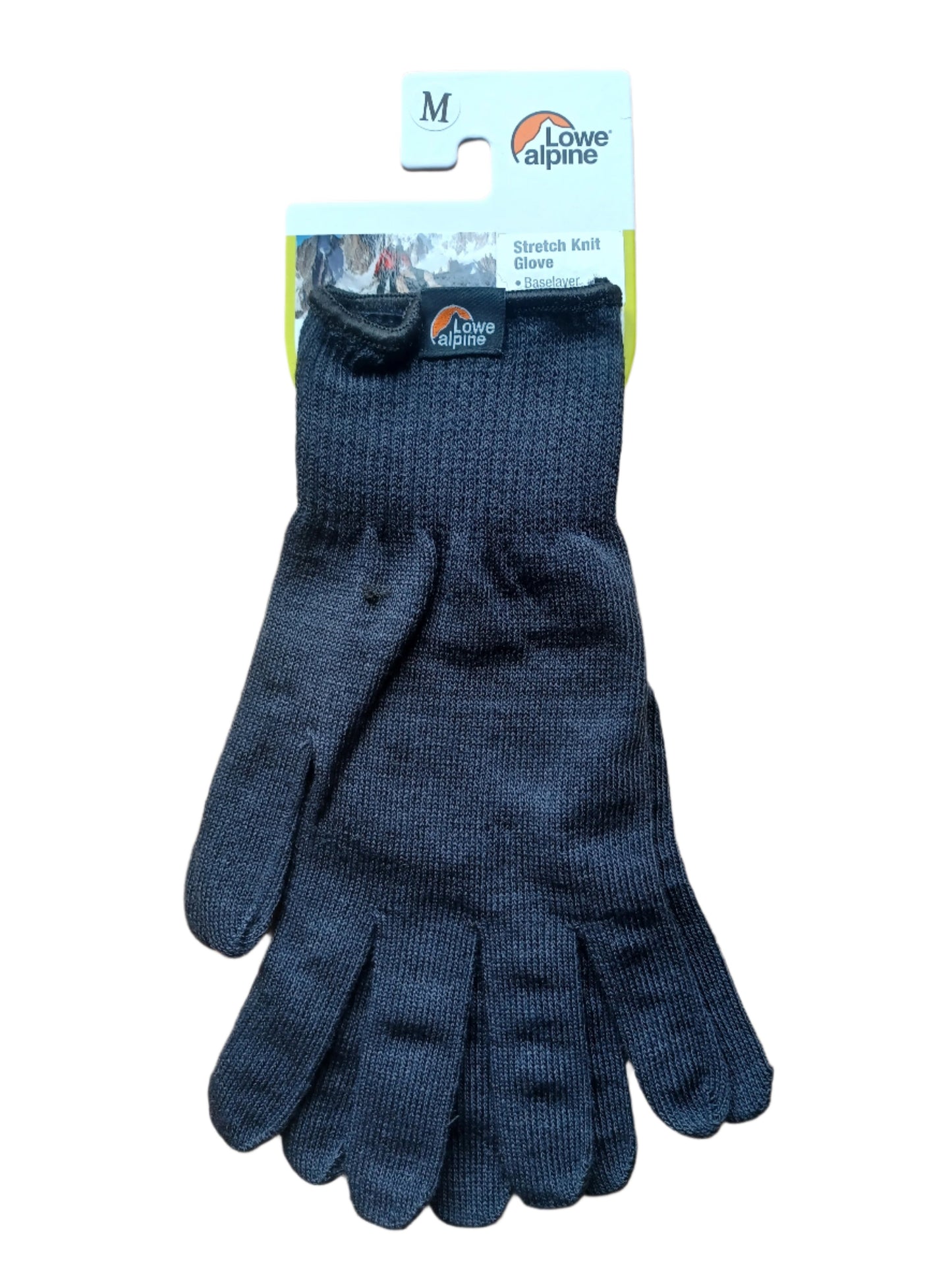 Black knitted gloves