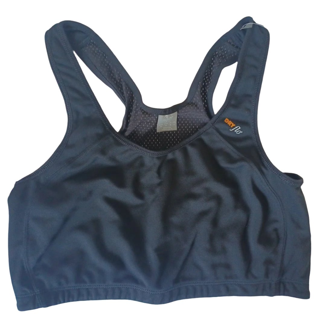 Black base layer bra